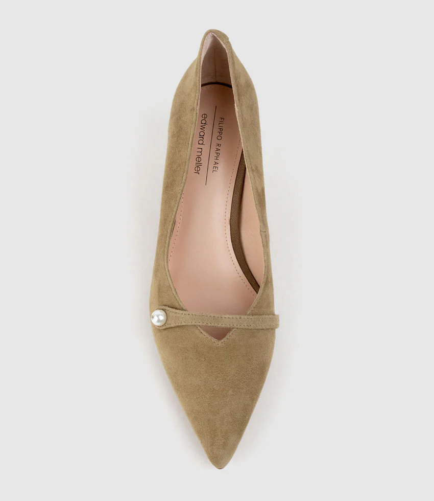 AVERE55 Choked Pump in Cashew Suede - Image 4