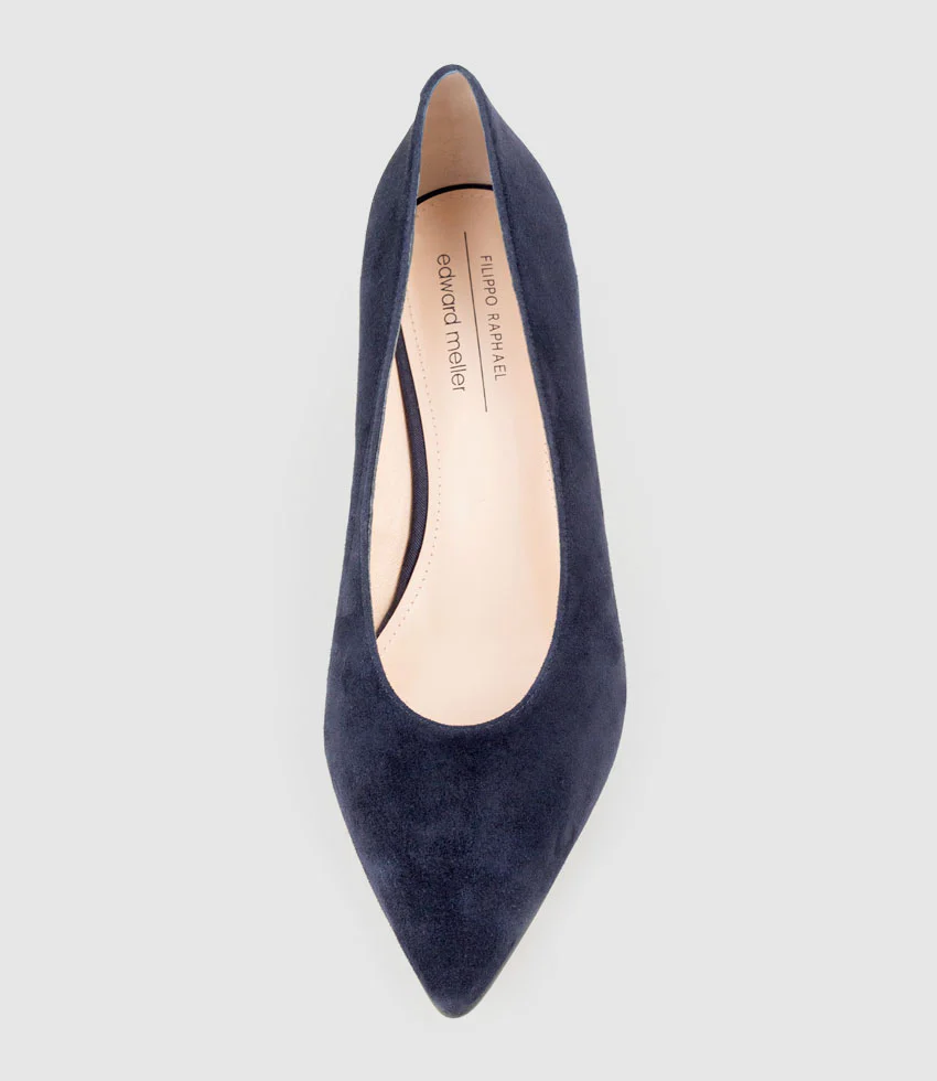 COSETTE55 Choked Up Pump in Navy Suede - Image 5