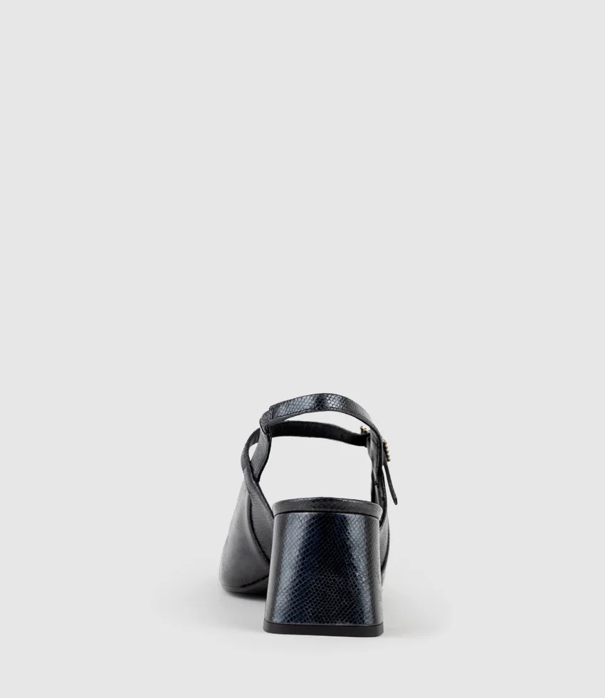 DARLA70 Squond Slingback Pump in Black - Image 3