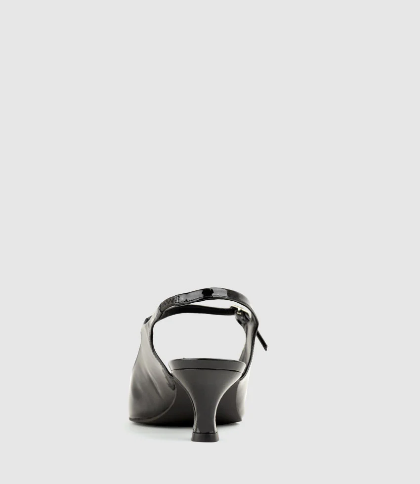 DEVINA60 Mary Jane Slingback Pump in Black Patent - Image 4