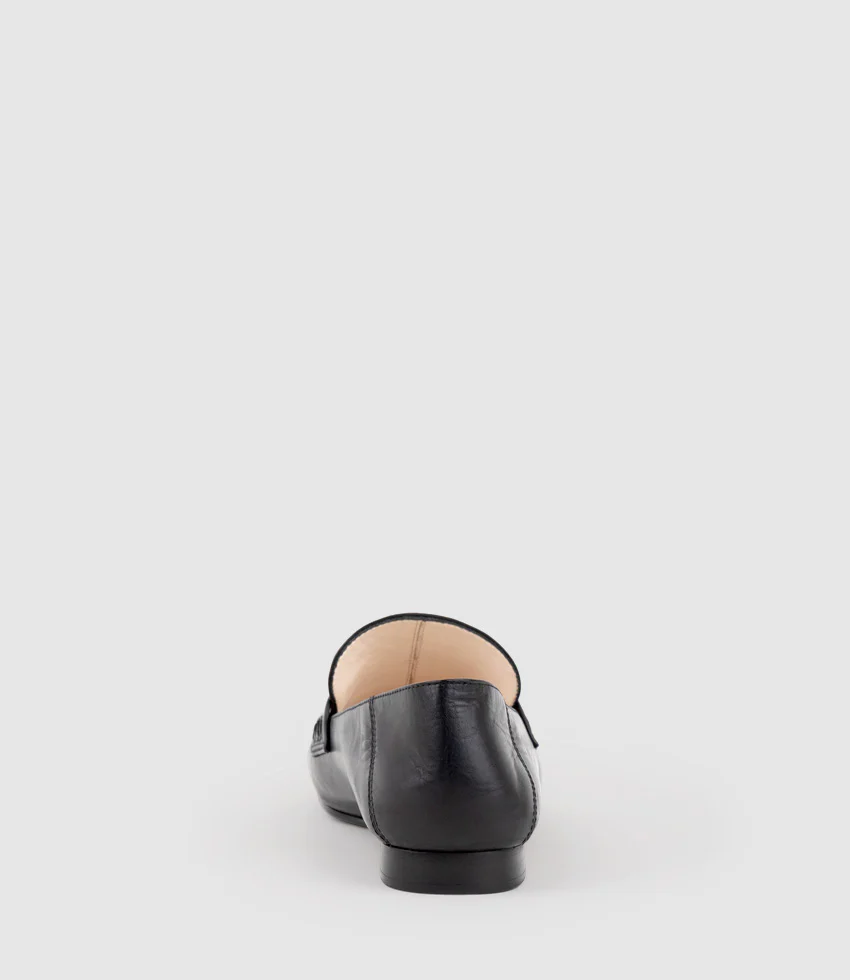 FINLAY Moccasin with Collapsible Back in Black Calf - Image 4
