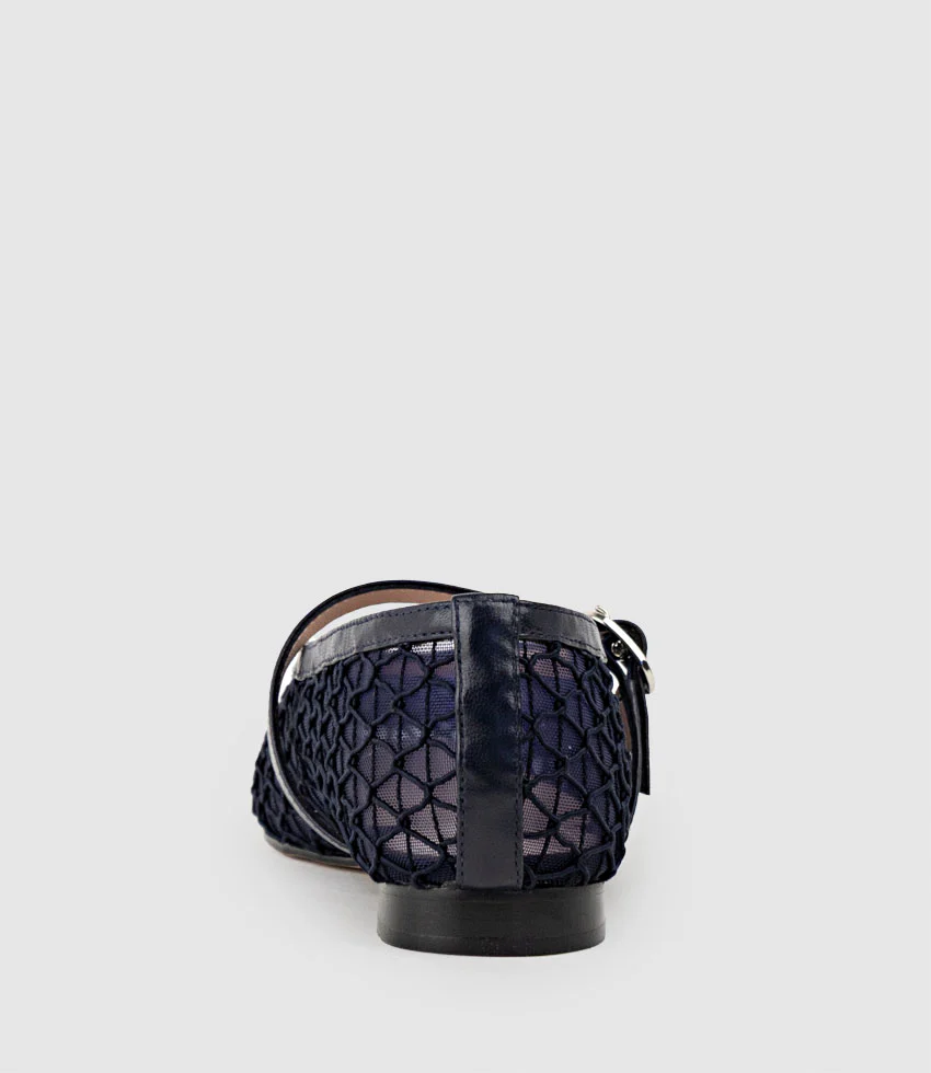 FLOSSY Mesh Weave Ballet in Navy - Image 5