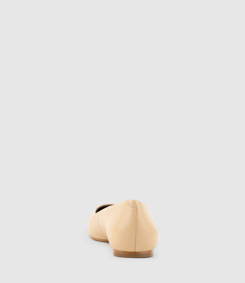FYNN Cap Toe Ballet in Beige with Offwhite - Image 3