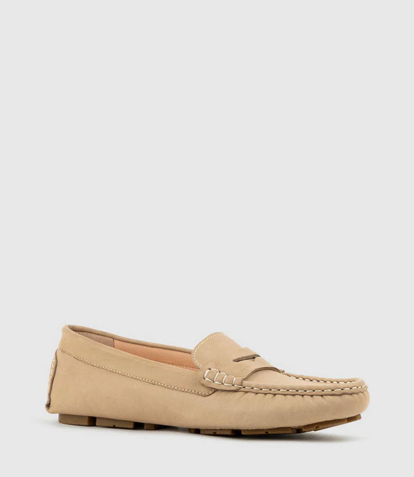 GRACEY Driving Moccasin in Natural Calf - Image 3
