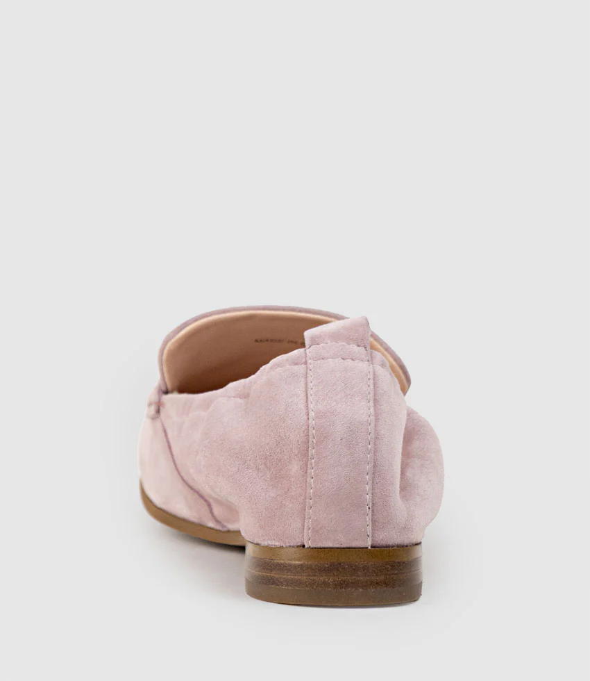 HARLOW Elastic Back Moccasin in Petal Suede - Image 4