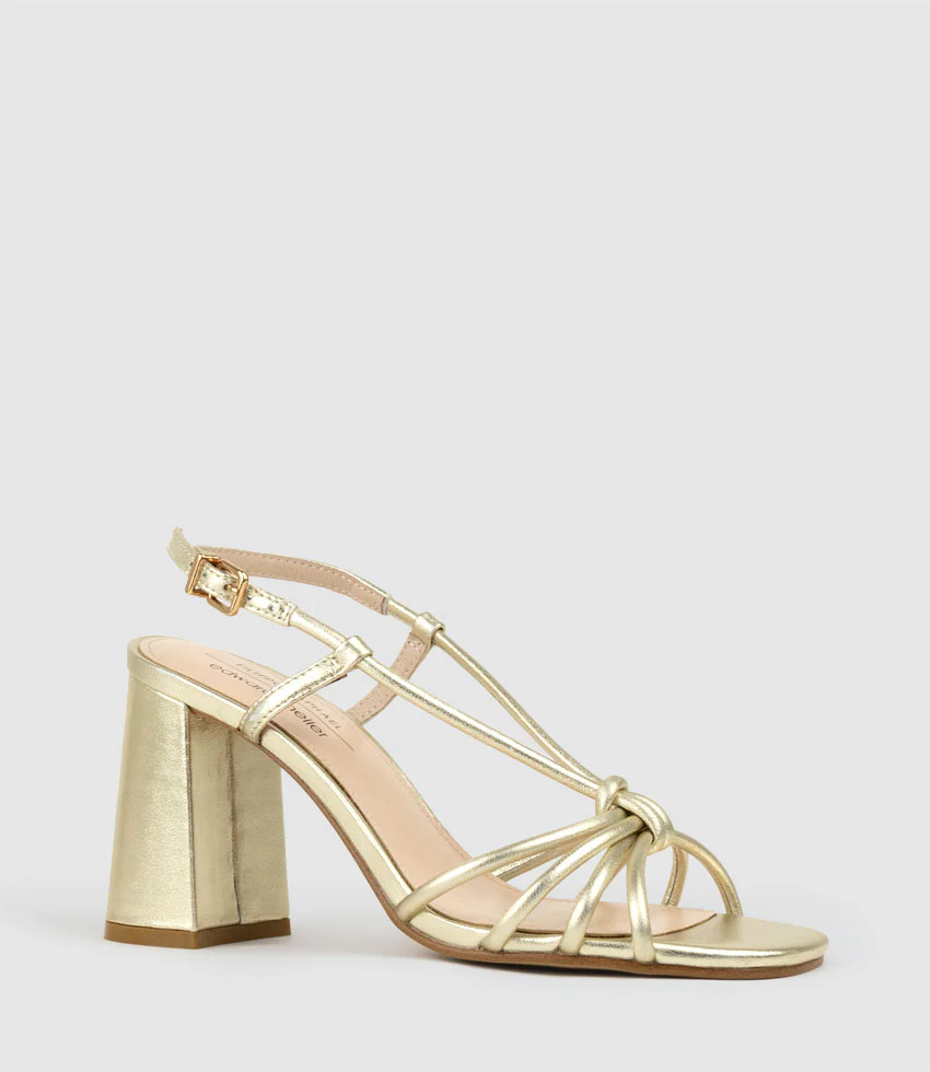KYA85 Tubed Knot Sandal in Pale Gold - Image 3