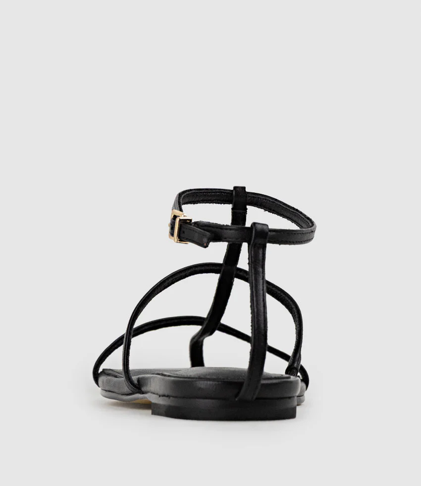 SOLACE Fine Strap Sandal in Black - Image 3