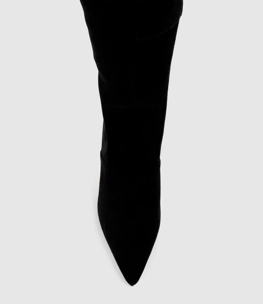 VAHLA100 Knee High Boot in Black Suede - Image 5