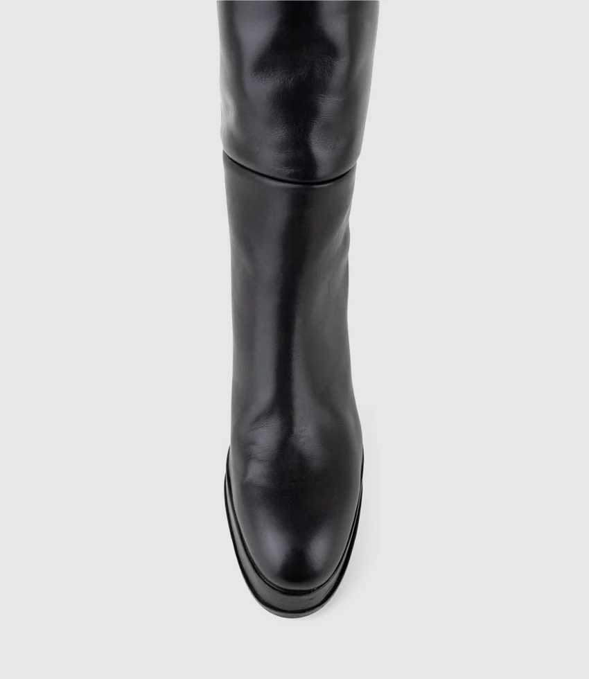 VERITA95 Platform Knee High Boot in Black - Image 5